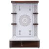 The Temple hub Wooden Temple | White Mandir With LED Light Puja Mandir For Home & Office Decor