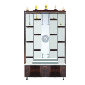 The Temple hub Wooden Temple |White Mandir With LED Light Puja Mandir For Home & Office Decor
