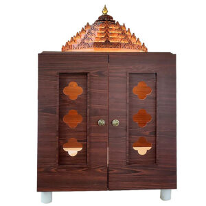 The Temple hub Wooden Temple | Brown Door Mandir With LED Light Puja Mandir For Home & Office Decor (Copy)
