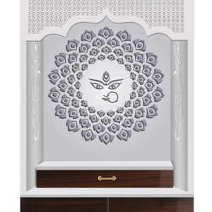 The Temple hub Wooden Temple | White Mandir With LED Light Puja Mandir For Home & Office Decor