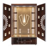 The Temple hub Wooden Temple | Brown Door Mandir With LED Light Puja Mandir For Home & Office Decor - Image 3